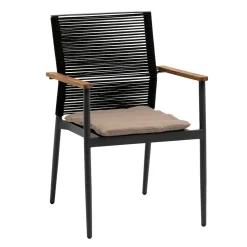 Rope-Wrapped Outdoor Dining Chair (Set of 2)