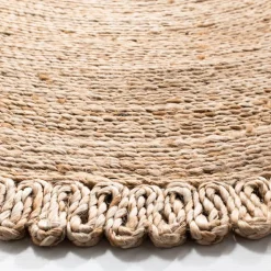 Round Concentric Jute Rug