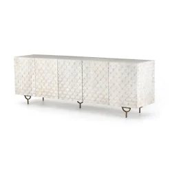 Round Cut Media Console (82")