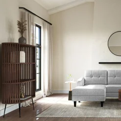 Rounded Wood Slats Shelf