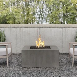 Ruddie Concrete Square Outdoor Fire Pit Table with Hidden Tank (40")