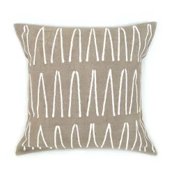 Sadza Batik Lines Pillow Cover - Taupe