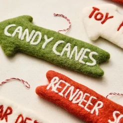 Santa's Village Sign Ornaments (Set of 6)