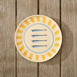 Sardine Melamine Outdoor Salad Plate Sets