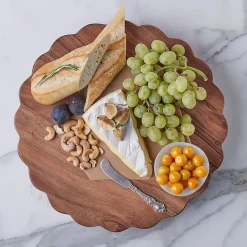 Scalloped Wood Trivet Riser