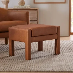 Scarlett Leather Ottoman