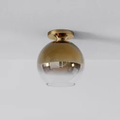 Sculptural Globe Flush Mount
