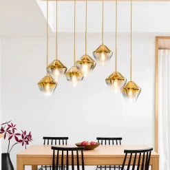 Sculptural 7-Light Geo Chandelier
