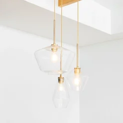 Sculptural 3-Light Geo Chandelier