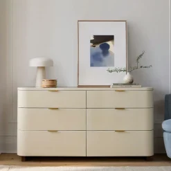 Shea High-Gloss Enameled Lacquer 6-Drawer Dresser (60")