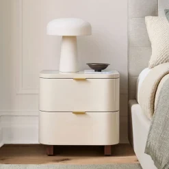 Shea High-Gloss Enameled Lacquer Nightstand (20")