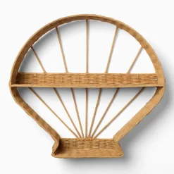 Shell Rattan Shelf (25")