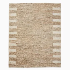 Side Stripe Jute Rug