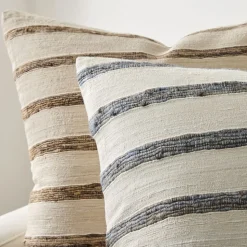 Silk Broad Stripe Pillow Cover