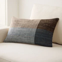 Silk Half Block Pillow Cover