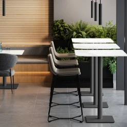 Simii Trellex Square Disc Base Marble Table