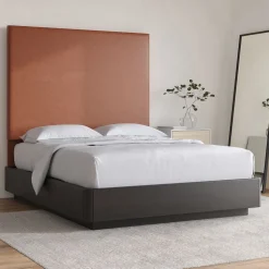 Simple Upholstered Wall Mounted Headboard - Leather