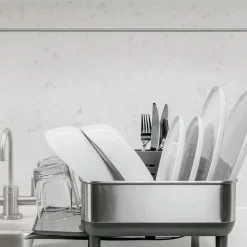simplehuman Kitchen Compact Steel Frame Dish Rack