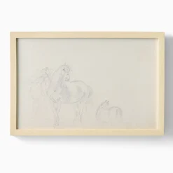 Sketched Horses Framed Wall Art