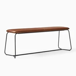 Slope Leather Dining Bench (52")