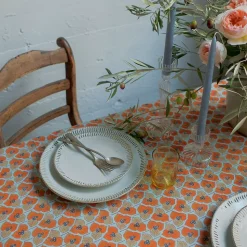 Soil to Studio Aliya Block-Printed Cotton Tablecloth