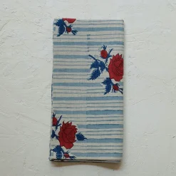 Soil to Studio Supriya Block-Printed Linen Table Napkins (Set of 4)
