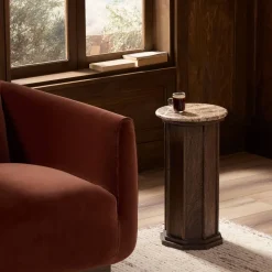 Solara Marble Drink Table (11")