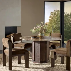 Solara Round Marble Dining Table (55")