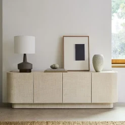 Solstice Painted Raffia Media Console (48"–78")