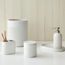 Speckled Stoneware Bath Accessories