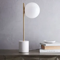 Sphere & Stem Table Lamp (22")