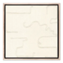 Squiggle II Alabaster Framed Wall Art by Black Bird Art Co.