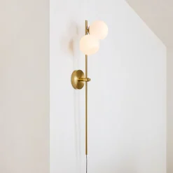 Staggered Glass 2-Light Plug-In Sconce (40")