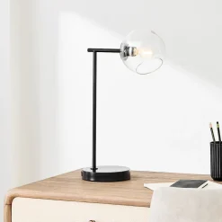 Staggered Glass USB Table Lamp (20") - Clear
