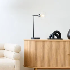 Staggered Glass USB Table Lamp (20") - Clear