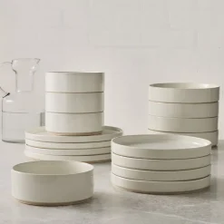 Straight-Sided Stoneware Dinnerware (Set of 16)