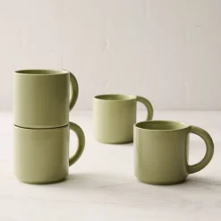 Straight-Sided Stoneware Mug Sets
