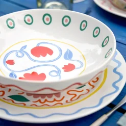 Summer Bliss Tulip Pasta Bowls (Set of 4)