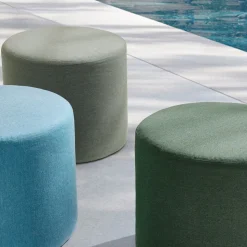 Sunbrella® Indoor/Outdoor Cast Round Pouf