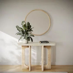 Taliferro Travertine Console Table (48")