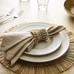 TALLO de OLIVO Fique Fringe Napkin Ring