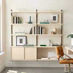 Tandem Modular Double Wide Open & Storage Shelf Set