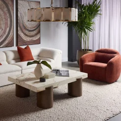 Taren Marble Coffee Table (60")