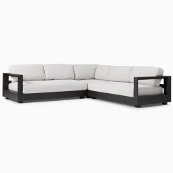 Telluride Aluminum Outdoor 3-Piece L-Shaped Sectional Cushions
