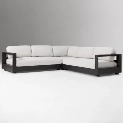 Telluride Aluminum Outdoor 3-Piece L-Shaped Sectional (113")