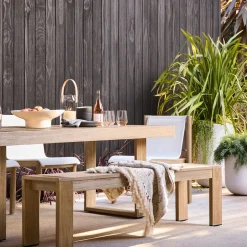 Telluride Outdoor Dining Bench (66")