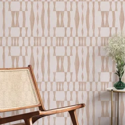 Tempaper Grasscloth Geo Peel & Stick Wallpaper