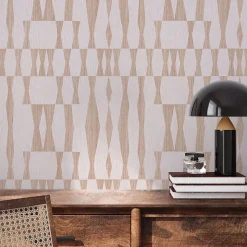 Tempaper Grasscloth Geo Peel & Stick Wallpaper