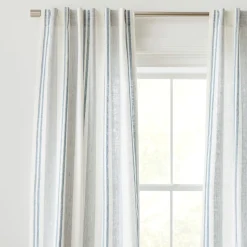 Textured Luxe Stripe Linen Curtain