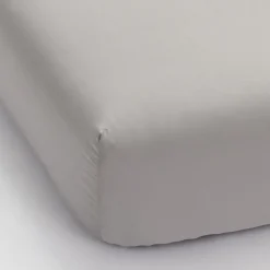 400-Thread-Count Organic Percale Pleated Edge Fitted Sheet